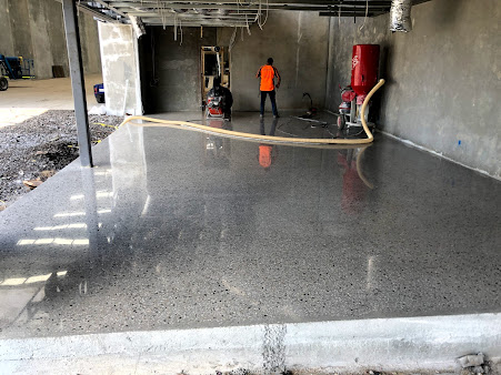 Morwell warehouse polished concrete floors